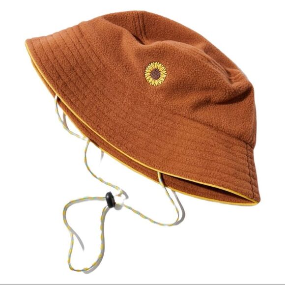 NEW Urban Outfitters Sunflower Fleece Women's Safari Bucket Cap Hat - Picture 2 of 2